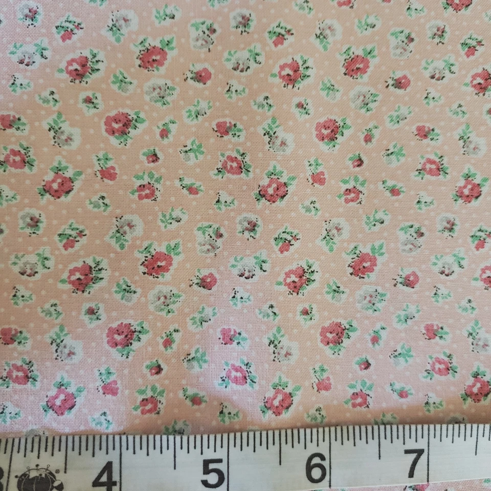 Shabby Chic Flowers Fabric Cotton Floral FQ HY BTY Fat Quarter By the Yard Roses - Image 1 of 4