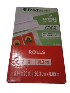 FoodSaver 8" x 20' Custom Length Vacuum Seal Rolls Clear Make Me an Offer - Picture 1 of 1