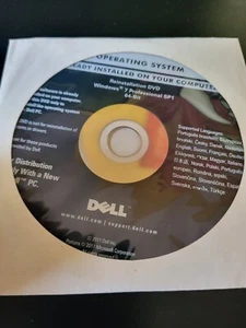 Dell Microsoft Windows 7 Professional SP1 64-Bit X64 Install DVD 0KJX6D SEALED - Picture 1 of 2