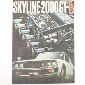 Skyline Kenmeri GTR Nissan veneer sign Showa Retro Rare from japan - Picture 1 of 7