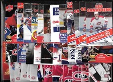 MONTREAL CANADIENS MOLSON POCKET SCHEDULE & DISPLAY RACK NHL HOCKEY SEE LIST