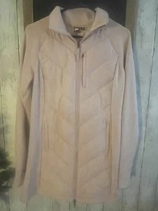 NWOT Fila Pink Medium sport womens Long Puffer jacket full zipper Lightweight - Bild 1 von 2