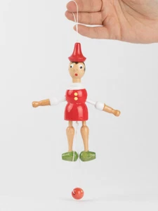PINOCCHIO MARIONETTA PICCOLA BURATTINO DI LEGNO ARTIGIANALE – Art.17 - Imagen 1 de 1