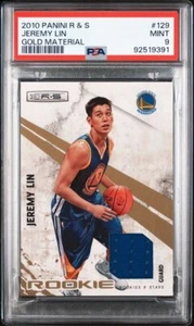 PSA 9 2010-11 Panini Rookies & Stars Gold Materials /299 Jeremy Lin #129 Rookie - Picture 1 of 2