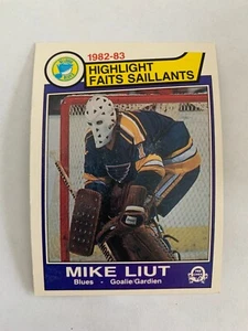 1983-84 O-Pee-Chee #309 Mike Liut HL - St. Louis Blues - Set Break - Picture 1 of 2