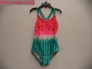 Stain, Cat & Jack Girls Watermelon Ombre Tie-Dye One Piece, M 7/8 195994645334 - Picture 1 of 9