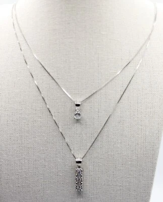 COLLANA ARGENTO PUNTO LUCE MM 5 E TRILOGY  CM 40 CM 45 RODIATA EXPLOIT - Immagine 1 di 4