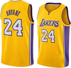 Kobe #24 Lakers Yellow On Court Replica Jersey Men's - Picture 1 of 1
