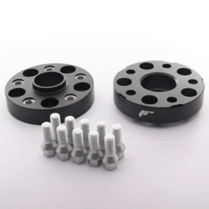 JRWA2 Coppia Adattatori Distanziali 30mm 5x112 mozzo 66.6 Nero M14x1.5 - Imagen 1 de 1
