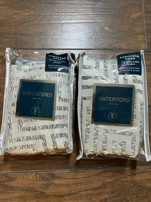 Новая пара европейских наволочек Waterford Brosna из 100% полиэстера - Изображение 1 из 4