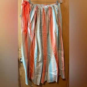 Damsel in this Dress Tulip Skirt Gorgeous Teal & Orange/Peach Cream Renaissance - Picture 1 of 2