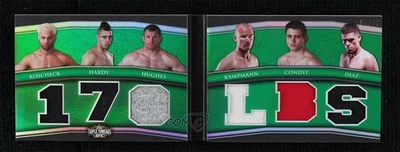 2010 UFC Knockout Emerald /18 Josh Koscheck Dan Hardy Matt Hughes Carlos Condit - Image 1 of 2