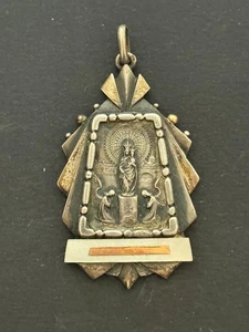 Antike religiöse Medaillen Silber "VIRGEN DEL PILAR" (5 x 3 CM) - Bild 1 von 2