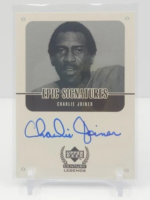 CHARLIE JOINER 1999 UPPER DECK CENTURY LEGENDS AUTOGRAPH AUTO! - Image 1 of 2