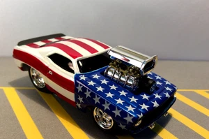 MACCHINE MUSCOLARI STELLE E STRISCE 1970 PLYMOUTH CUDA 1/64 70 Cuda - Soffiatore - Foto 1 di 4