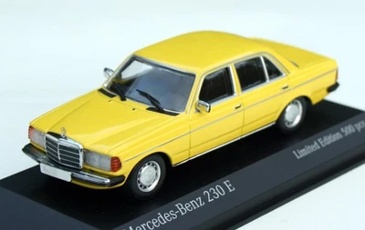 Mercedes 230 E W123 Lim. Bj. 1976-1986, Giallo, MINICHAMPS M.1:43 , Limit. 500 - Immagine 1 di 4