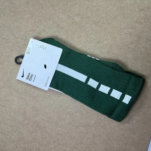 Nike Elite Dri-Fit Basketball Crew Socks Green White Medium 6-8 SX7622 341 - Picture 1 of 7