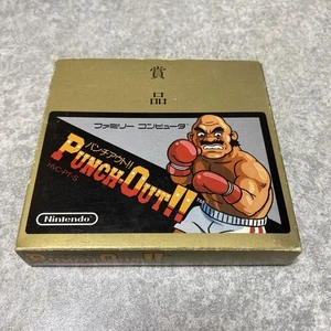 Famicom Novelty Punch-Out Gold Cartridge Cassette Box Manual Included Limited Ed - Picture 1 of 15
