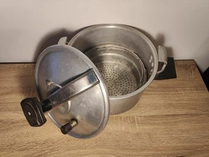 Schnellkochtopf SEB 8L Aluminium Vintage mit Dampfkorb - Made in France - Bild 1 von 10