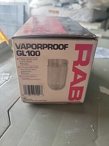 RAB Dampfdichte Glaskugel GL100 150W Klar Kristall Soda Kalk Glas  - Bild 1 von 2