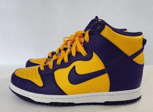 Nike Dunk High GS Lakers Court púrpura/amarillo DZ4454-500 talla 7Y para mujer 8,5 - Imagen 1 de 7