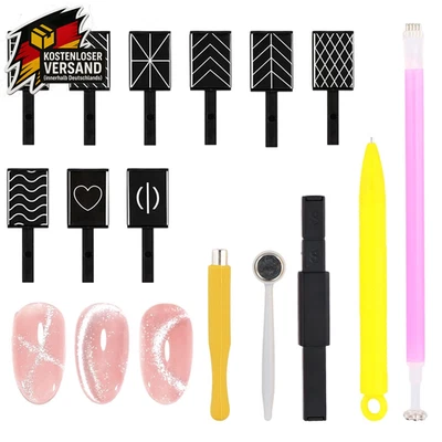 Cat Eye Nagelmagnet Set Nail Art Werkzeug Magnetstift 3D Magnet Stick Nageldesig