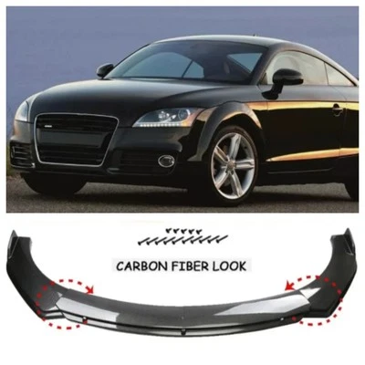 For Audi TT TTS Quattro Carbon Fiber Style Front Bumper Lip Spoiler Splitter US - Imagem 1 de 4