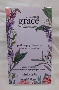 NIB - Philosophy Amazing Grace Lavender Eau De Toilette Spray - 2 fl. oz - Picture 1 of 2