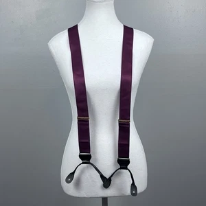 Trafalgar Men's Adjsutable Fabric & Leather Suspenders Braces One Size; Designer - Picture 1 of 9