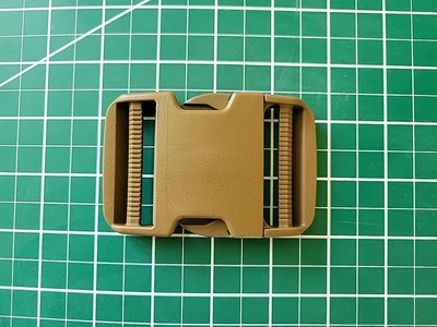 DURAFLEX 2" Side Release Buckle Double Monster Curved Set Male Female Coyote Brown