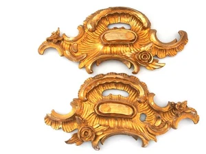 2 Wandappliquen Supraportae Holz geschnitzt vergoldet 19. Jh. - Bild 1 von 4