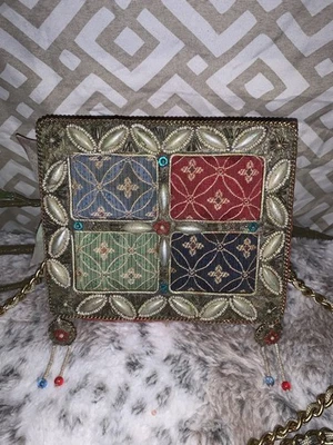 Mary Frances Unique Vintage Hand Crafted Beaded Box Purse Crossbody Handbag Bag  - Image 1 of 4
