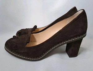 Kate Spade New York Brown Suede Pumps 2.75" Heels Fringe Accent Size 7.5 B - Picture 1 of 14