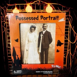 POSSESSED PORTRAIT 15" TEKKY TOYS PROP ANIMATED SPOOKY HALLOWEEN WALL DECOR - Picture 1 of 5