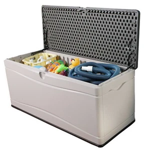Locking Large Patio Deck Storage Box Lifetime 130 Gallon Cabinet 60" - Picture 1 of 5