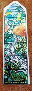 Alloway Parish Church ⛪ ROBERT BURNS MEMORIAL WINDOW Card Bookmark EXCELLENT! C7