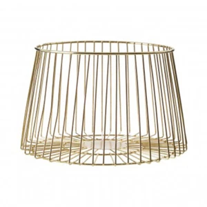 Vertex Matte Gold Deco Small Kitchen Vegetable Fruit Basket Storage Organiser - Picture 1 of 2