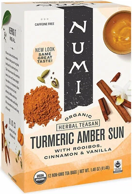 Numi Orgánico Cúrcuma Ámbar Sol Té de Hierbas - 15 Bolsas de Té Foto 1 de 3