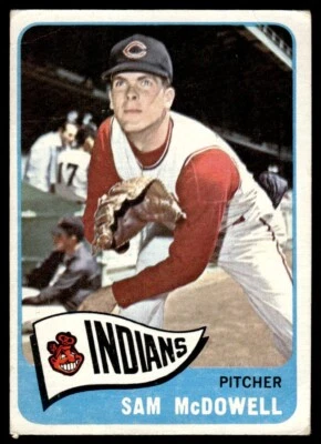 1965 Topps Sam McDowell VG Cleveland Indians #76 - Image 1 of 2