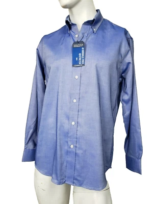 NAUTICA Performance Dress Shirt Classic Fit Blue Cotton 15.5 34/35 NWT $65 - Image 1 of 2