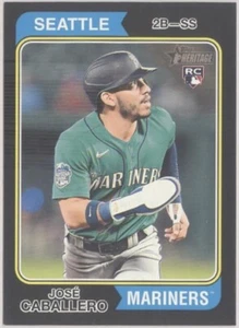2023 Topps Heritage High Numbers Black Border #549 Jose Caballero Mariners RC - Picture 1 of 1