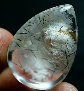 58.6ct  Rare NATURAL Clear  RUTILATED ghost Crystal Polished pendant - Picture 1 of 8