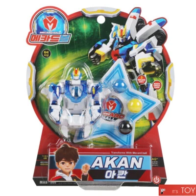 Mecard Ball AKAN Blue White Transforming Robot Main Mecanimal Bead Car Toy 2021 - Image 1 of 4