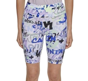 Calvin Klein Women's High Rise Fashion Print Bike Short, Orchid Size XS - Picture 1 of 5