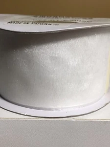 Bridal White Sheer Organza Ribbon - 1.5" Width - 25yd Roll - NEW! - Picture 1 of 2