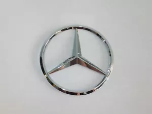 90mm Chrome Star Rear Trunk Emblem Logo Badge Decal Sticker for Mercedes Benz - Picture 1 of 2