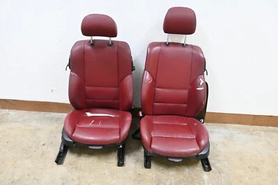 BMW E46 325ci 330ci 2 Door Front Right & Left Sport Leather Seat Set Red OEM - Image 1 of 4