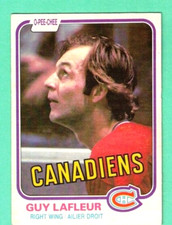 (1) GUY LAFLEUR 1981-82 O-PEE-CHEE # 177  CANADIENS CREASED CARD (F6704)