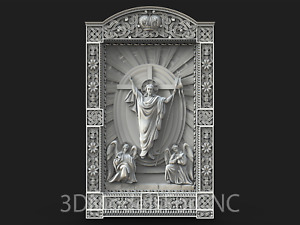 3D Model STL File for CNC Router Laser & 3D Printer Jesus with Angels