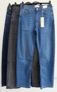 Ex M&S PER UNA Mid Rise STRAIGHT Ankle Grazer LYOCELL BLEND Jeans _ Various - Picture 1 of 16